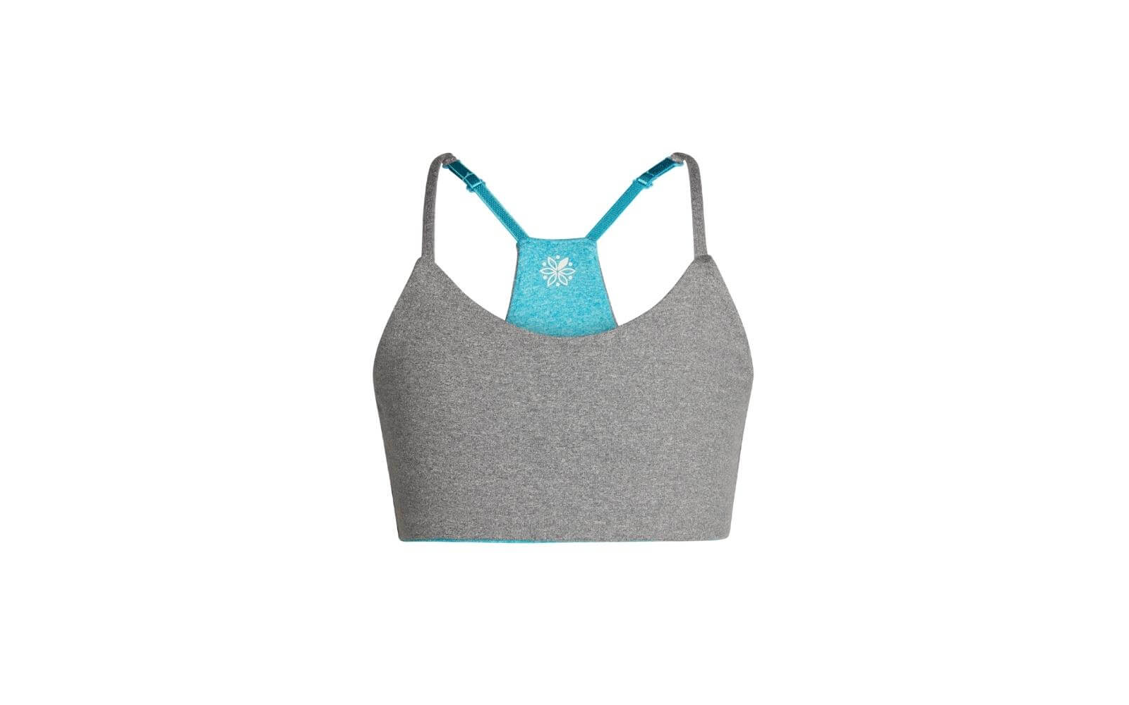 Bleum Racerback in gray and blue.