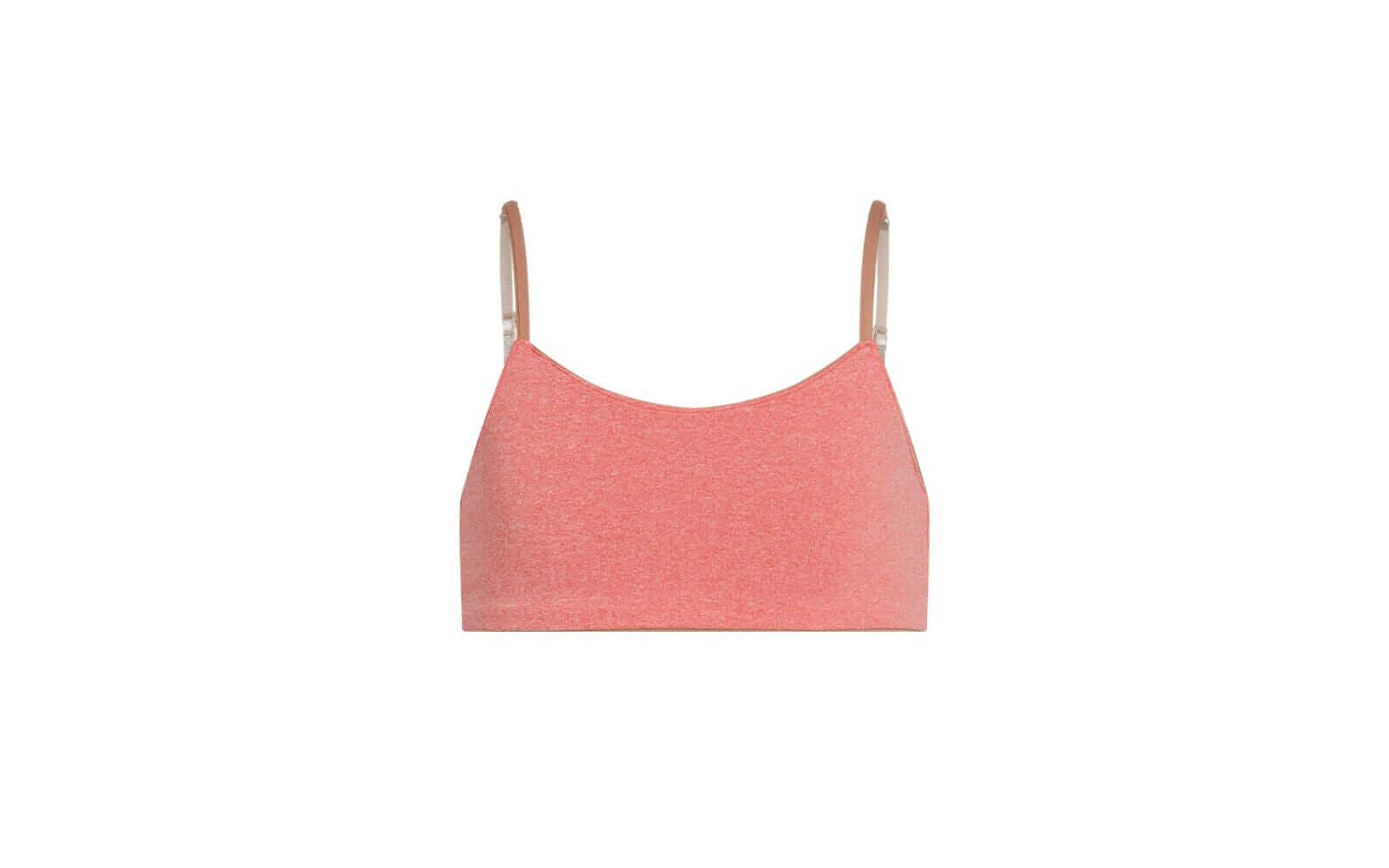 Bleuet sports bra for teens in persimmon color.