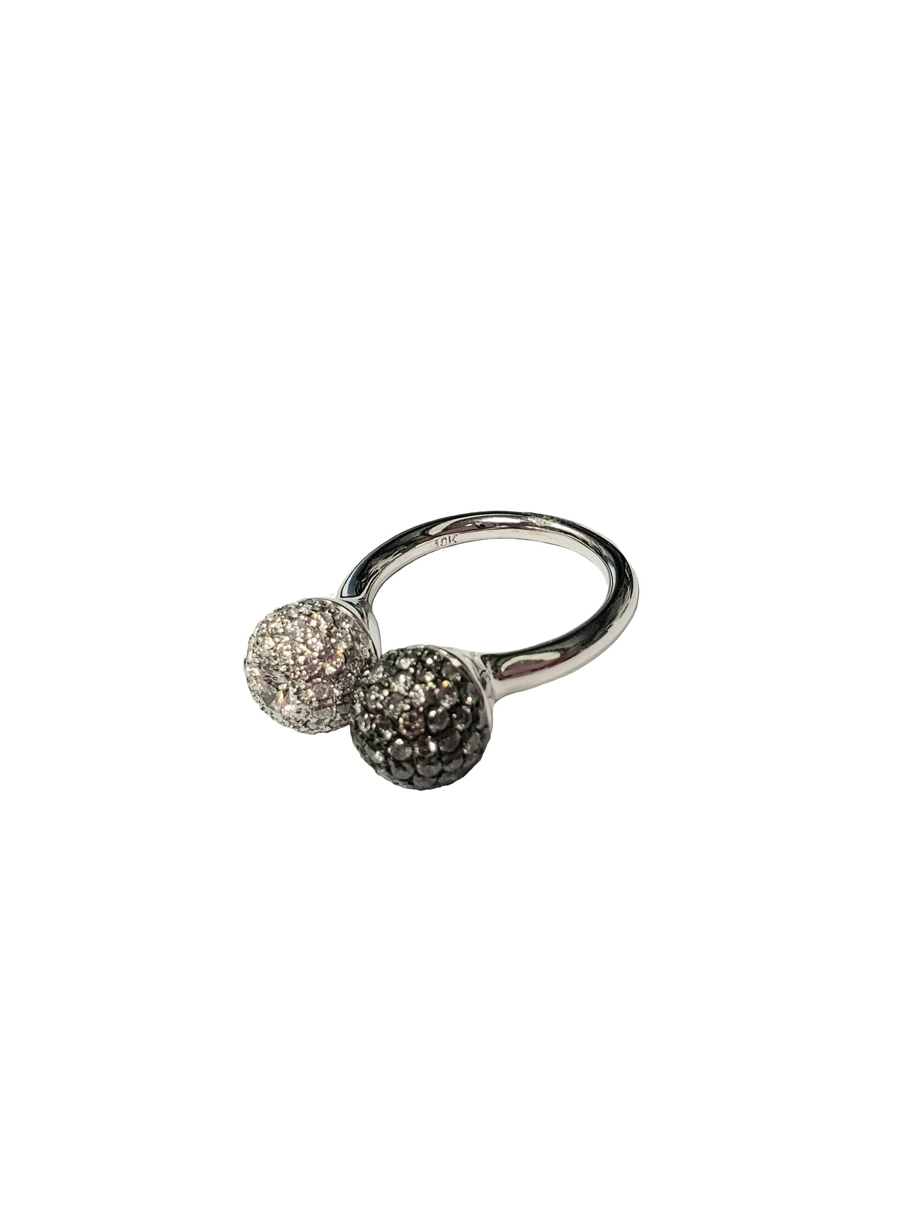 - Pave Double Ball Ring -