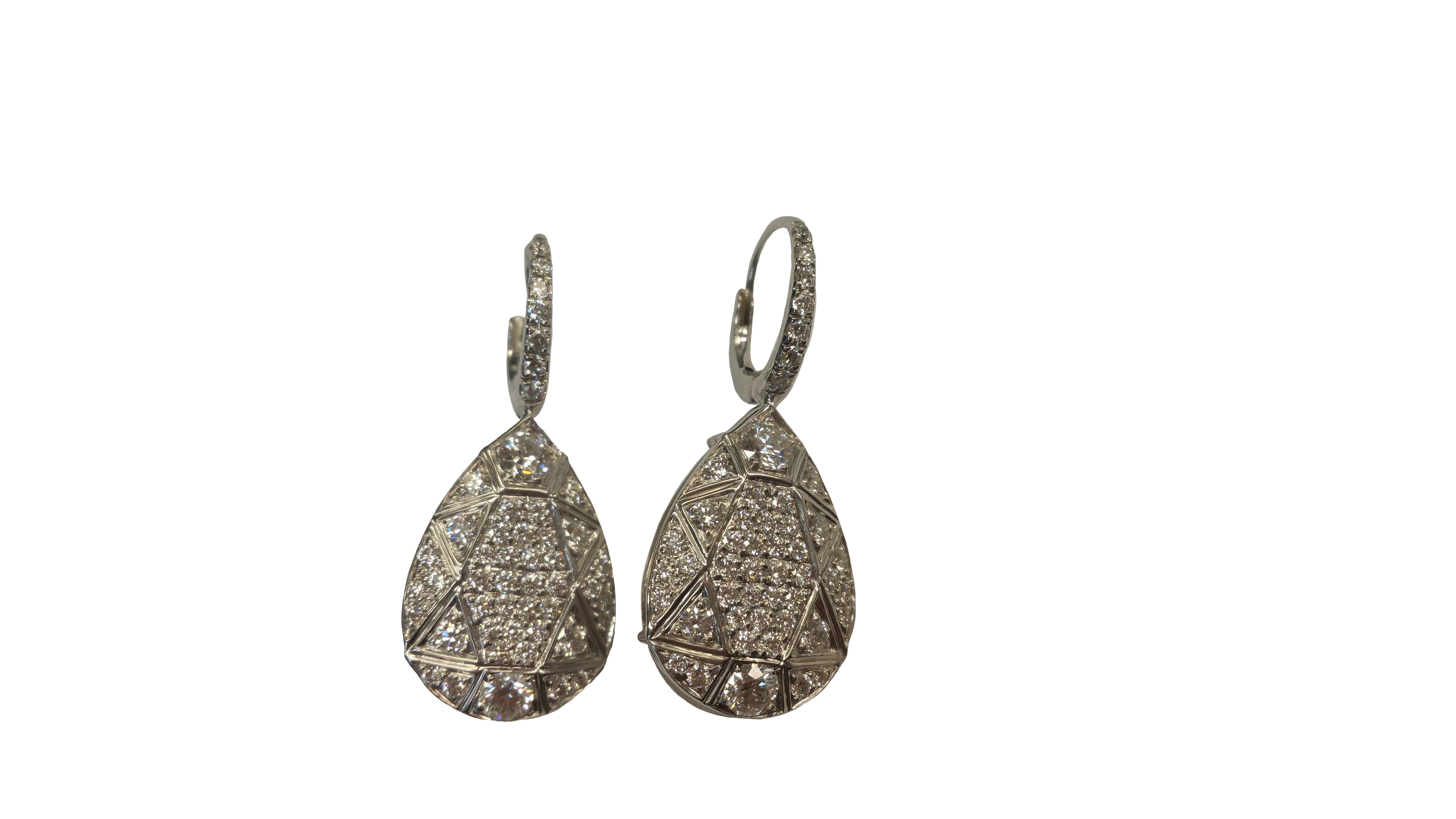 - Pear Shaped Diamond Earrings -