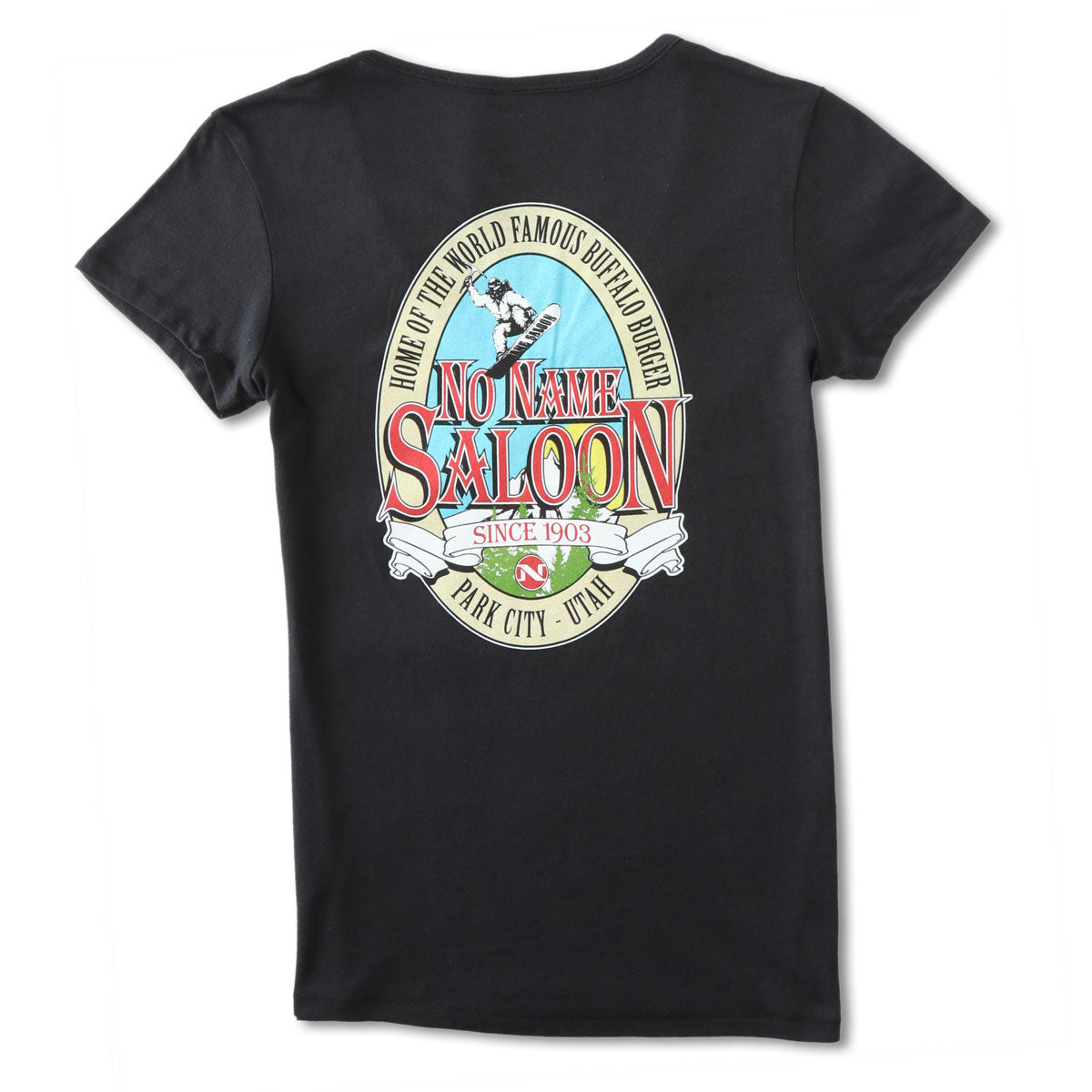 No Name Saloon Classic Logo V neck T WOMENS' - Black – DBR Joints Swag Shop