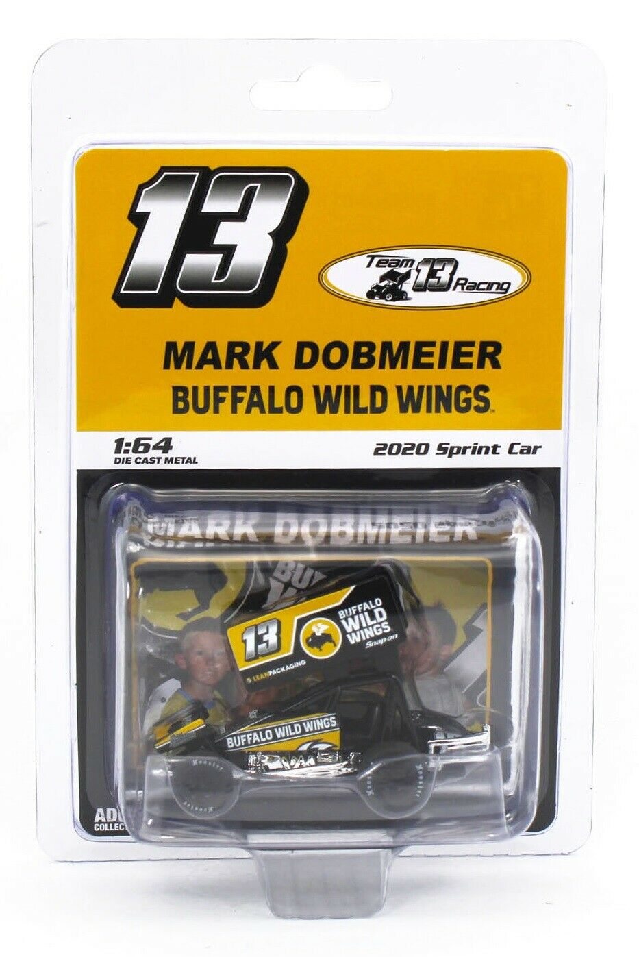 1:64 Round2 *MARK DOBMEIER* 2020 BUFFALO WILD WINGS #13 Sprint Car *NIP*