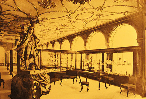 Gorham's display at the World's Columbian Exposition. Gorham Company Archives, John Hay Library, Brown Universi