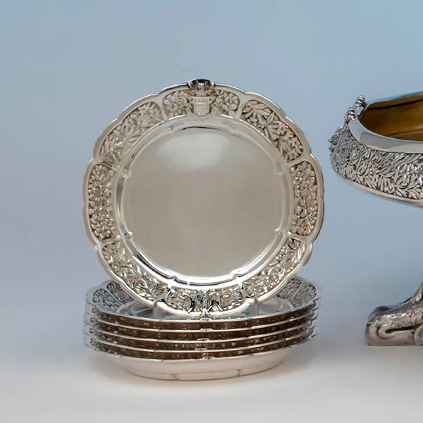 Tiffany & Co., Silver Ice Cream Plates, c. 1878, part of the Mackay Service