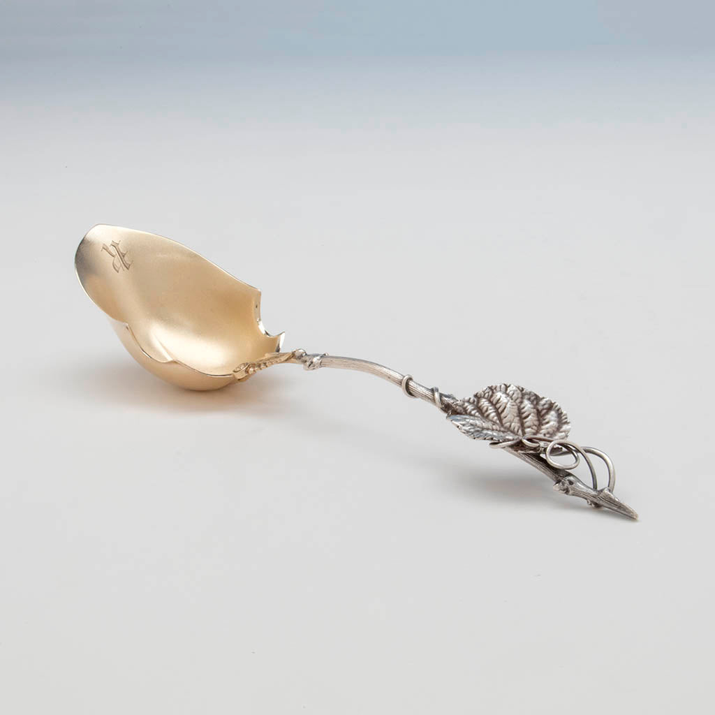 Wood and Hughes Antique Sterling Silver Aesthetic Serving Spoon, NYC ...