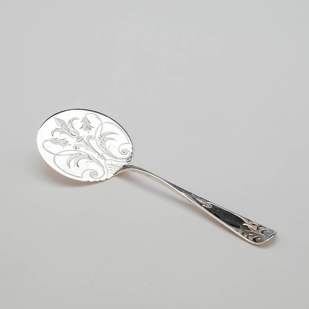 Krider, Peter Antique Coin Silver Buckwheat Pancake Server ...