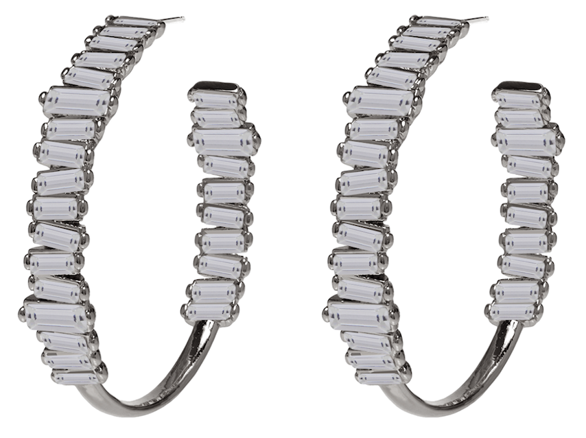 Serena Hoops in Ruthenium / SAMPLE SALE