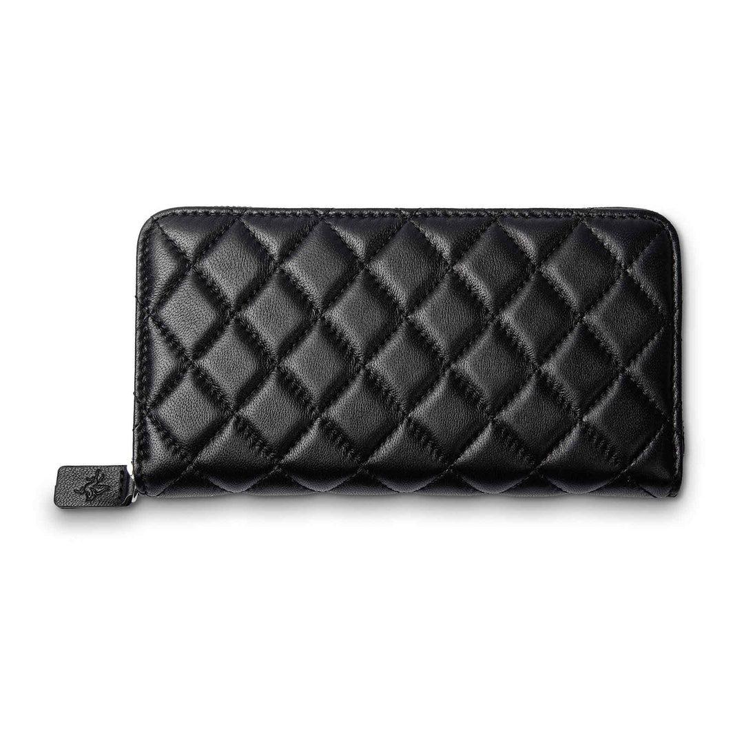 No Boundaries Women's Quilted Wallet Black