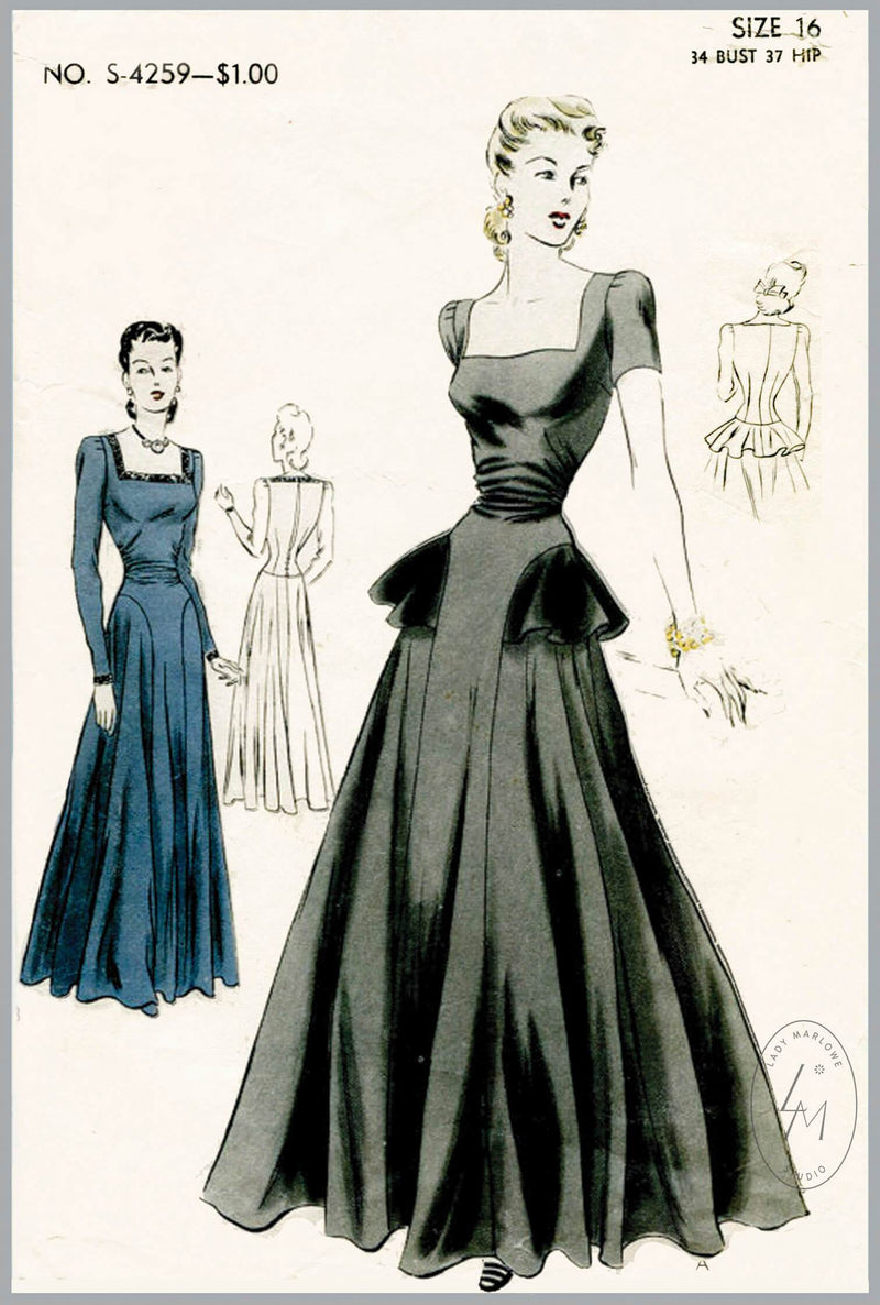 1940's evening gowns