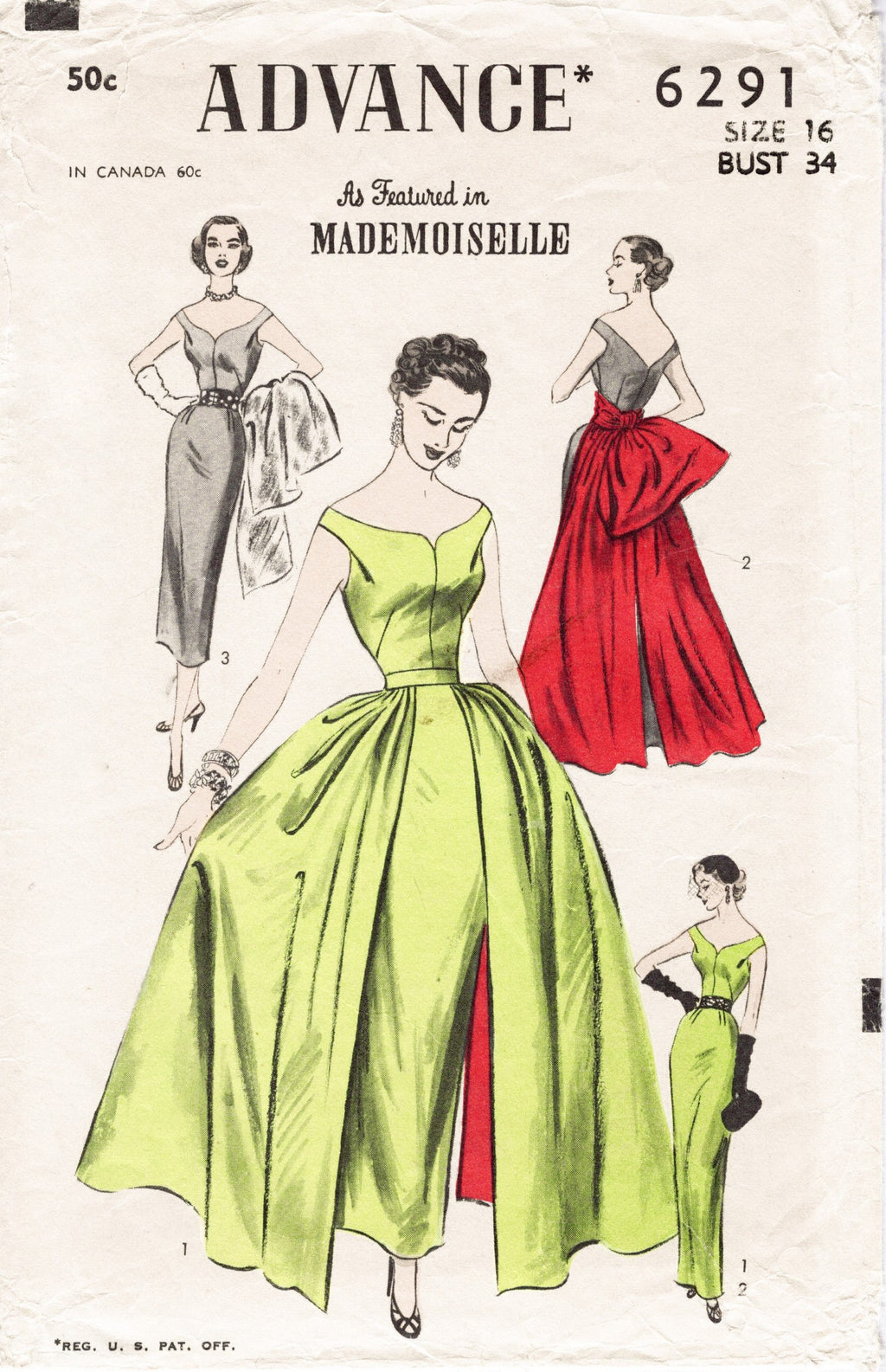 1950s off the shoulder dress