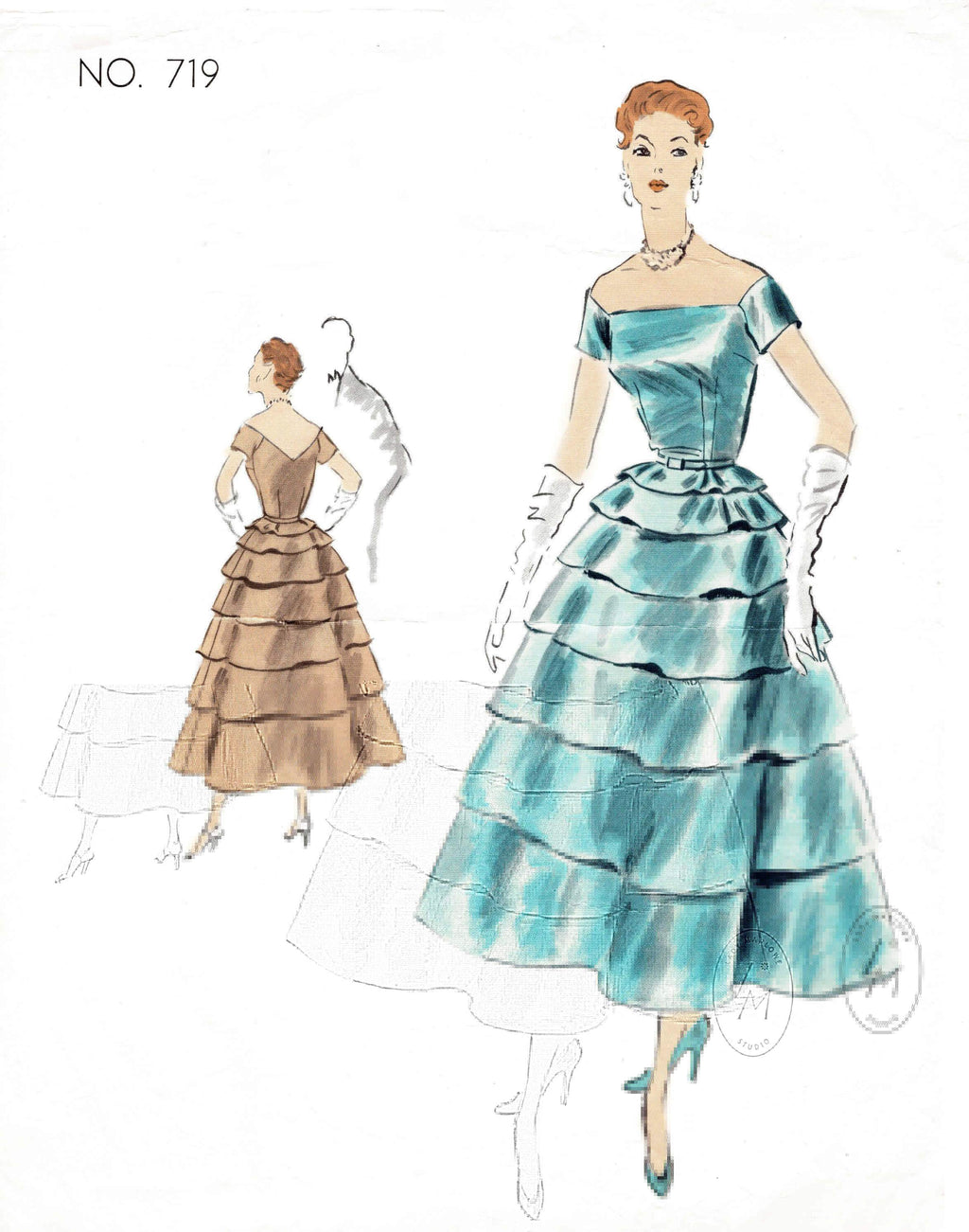 1950s ball gown