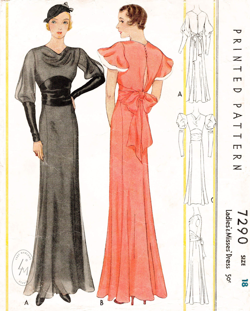 1930s evening wear