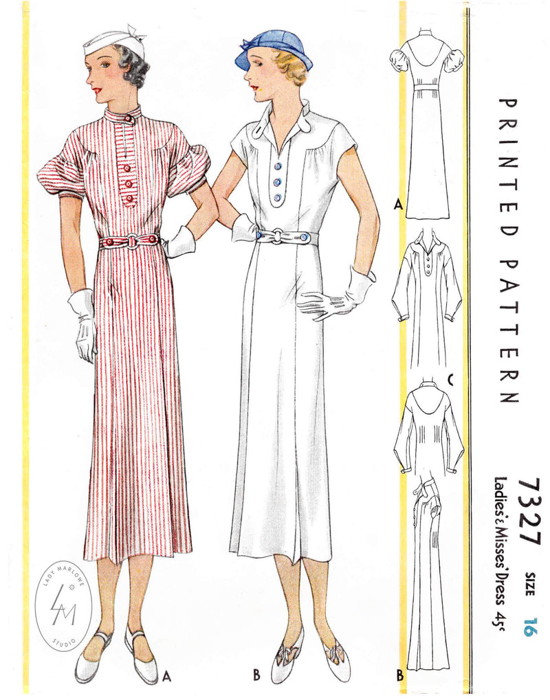 1930s Dresses Sewing Patterns – Lady Marlowe