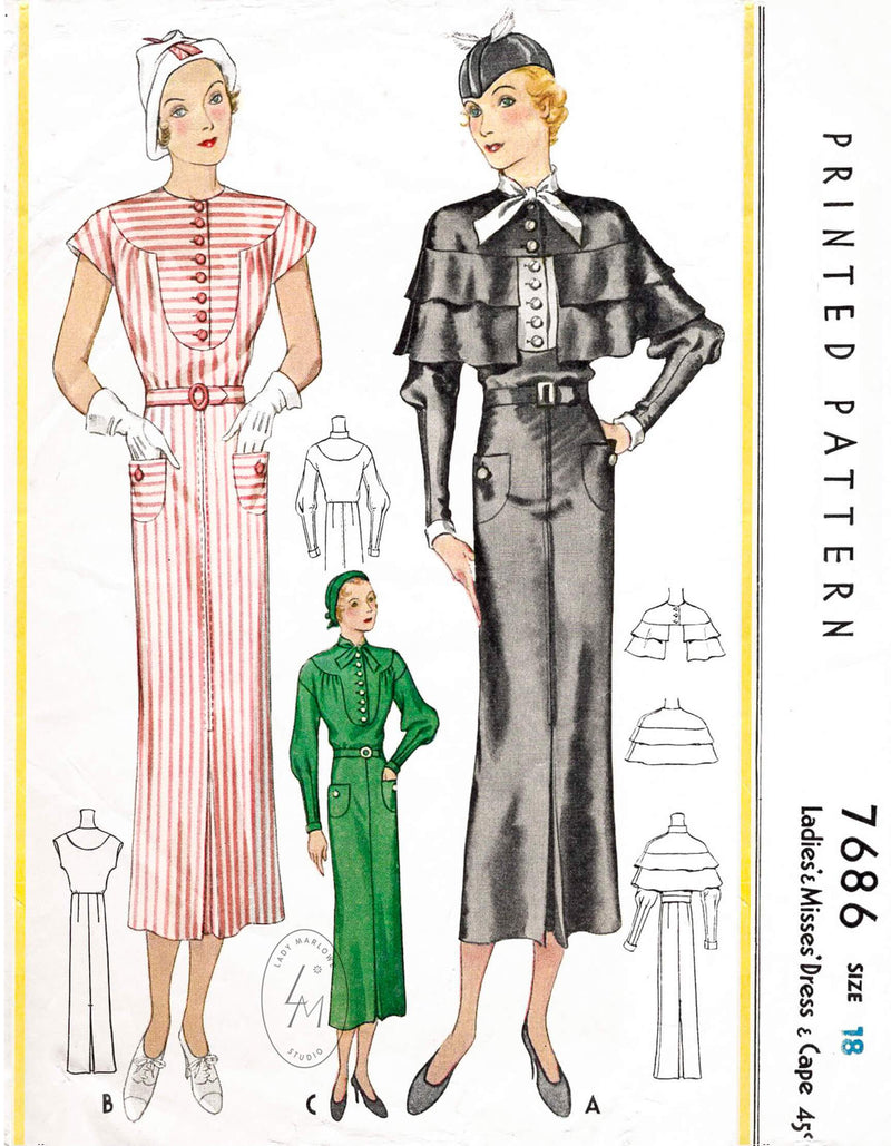 1930s Dresses Sewing Patterns – Lady Marlowe