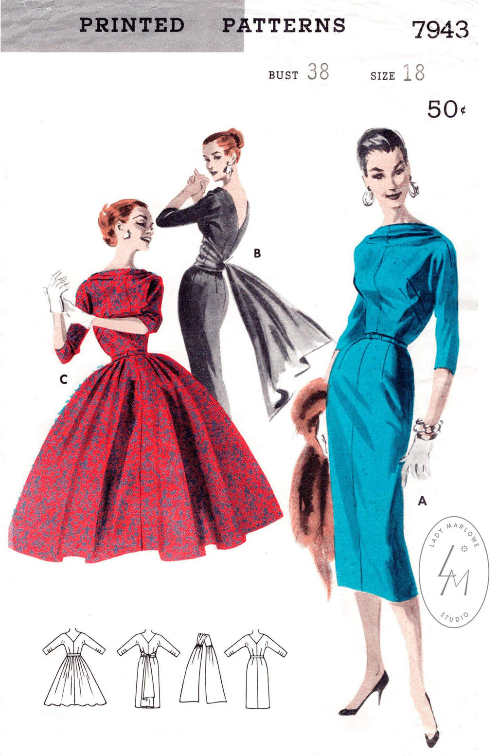 1950s formal dress