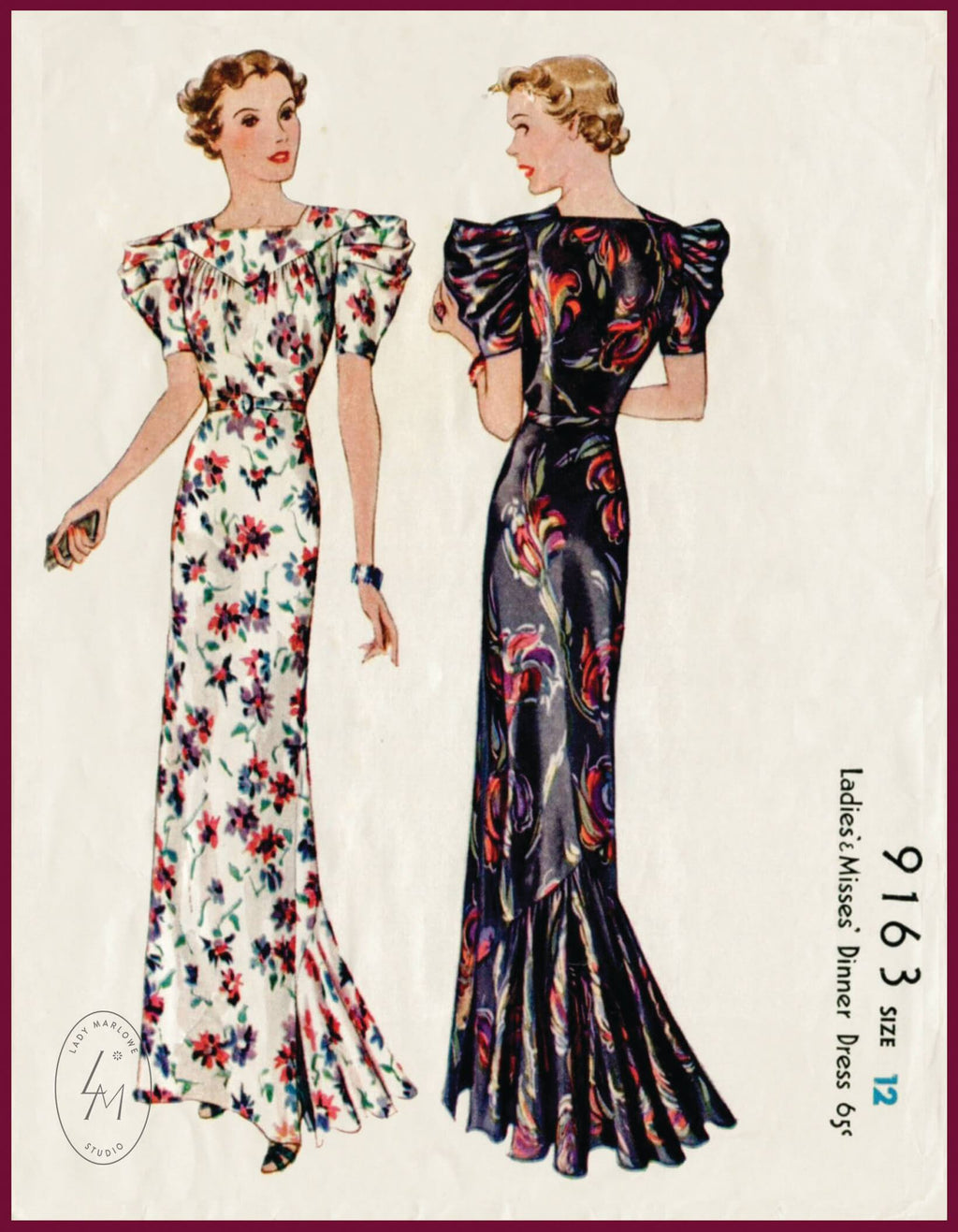 1930's evening gowns