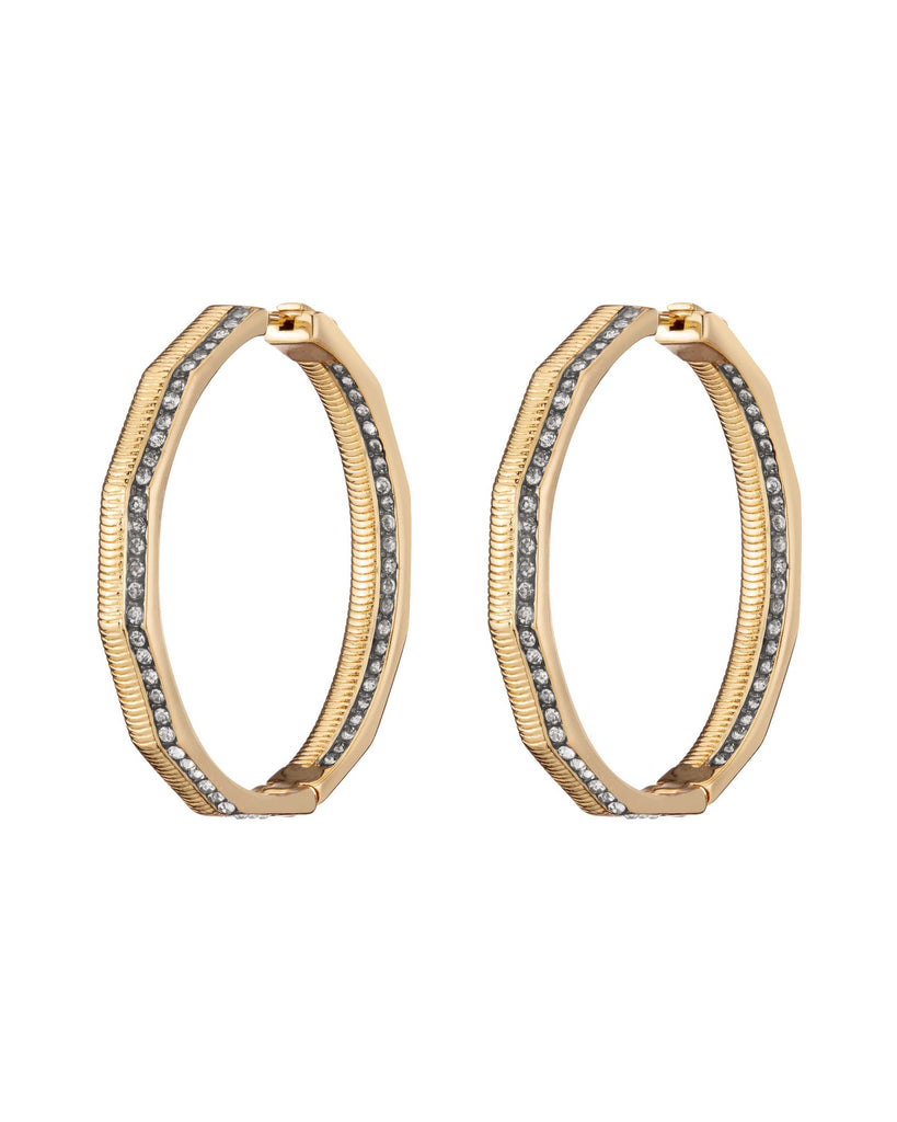 Mini Pave Gold Yana Earrings – DEMARSON New York