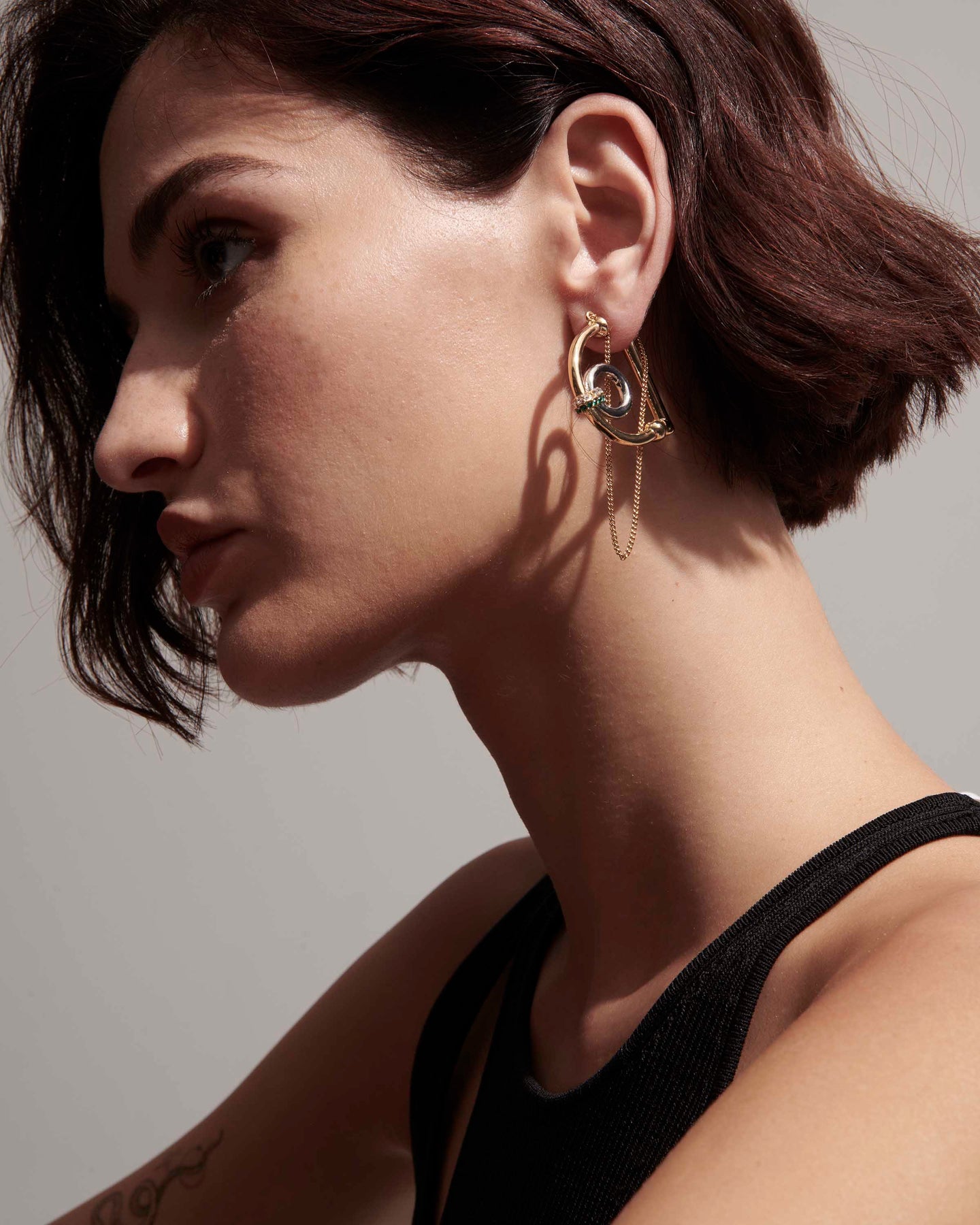 Mini Pave Gold Yana Earrings – DEMARSON New York