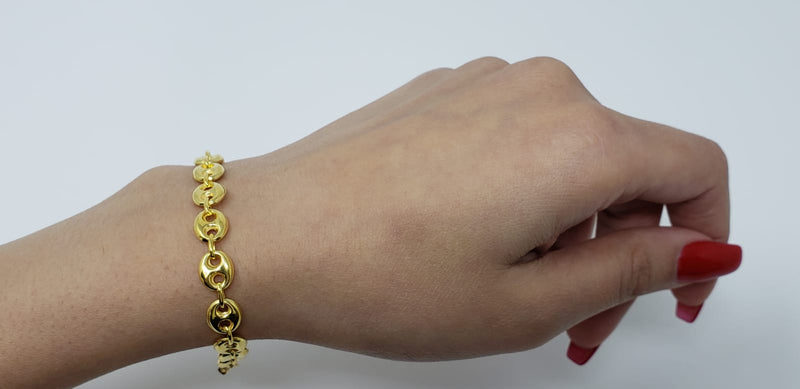 gucci link bracelet gold