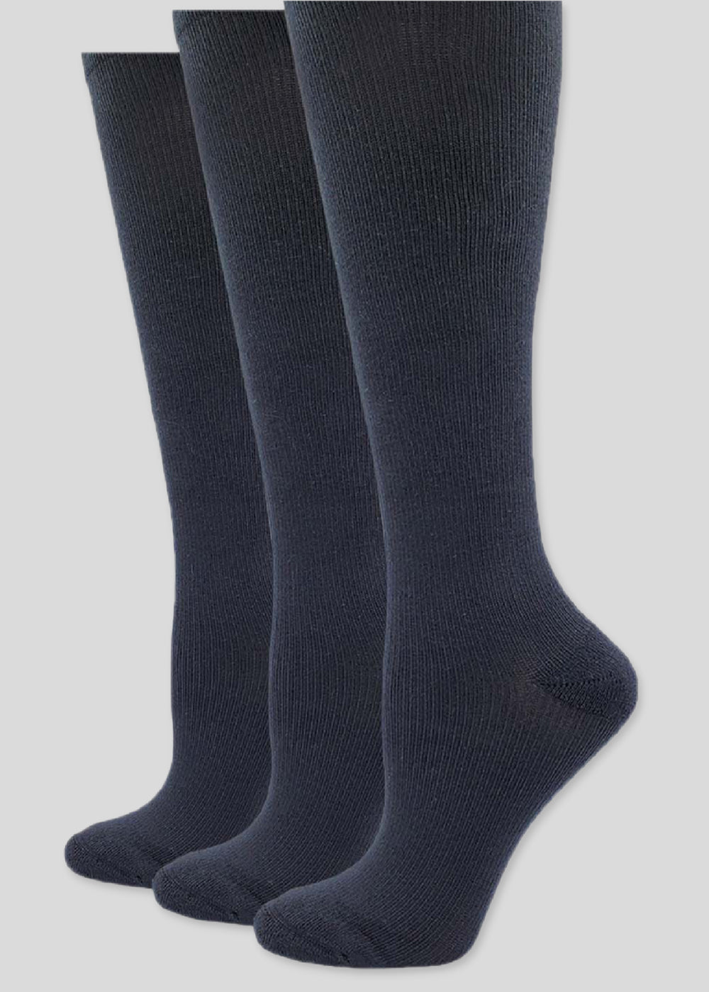 3-pack mild compression knee high socks in Black Yummie