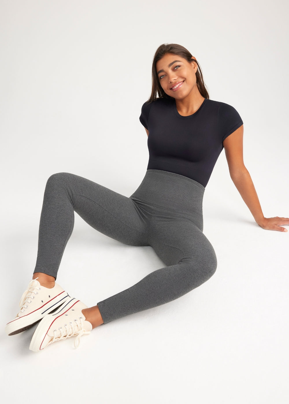 Rachel Shaping Legging with Racing Stripe - Cotton Stretch
