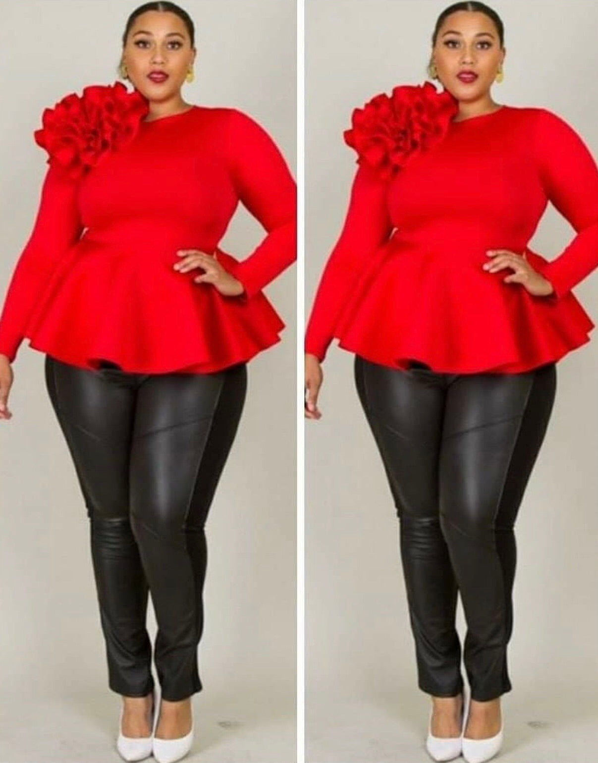 red peplum