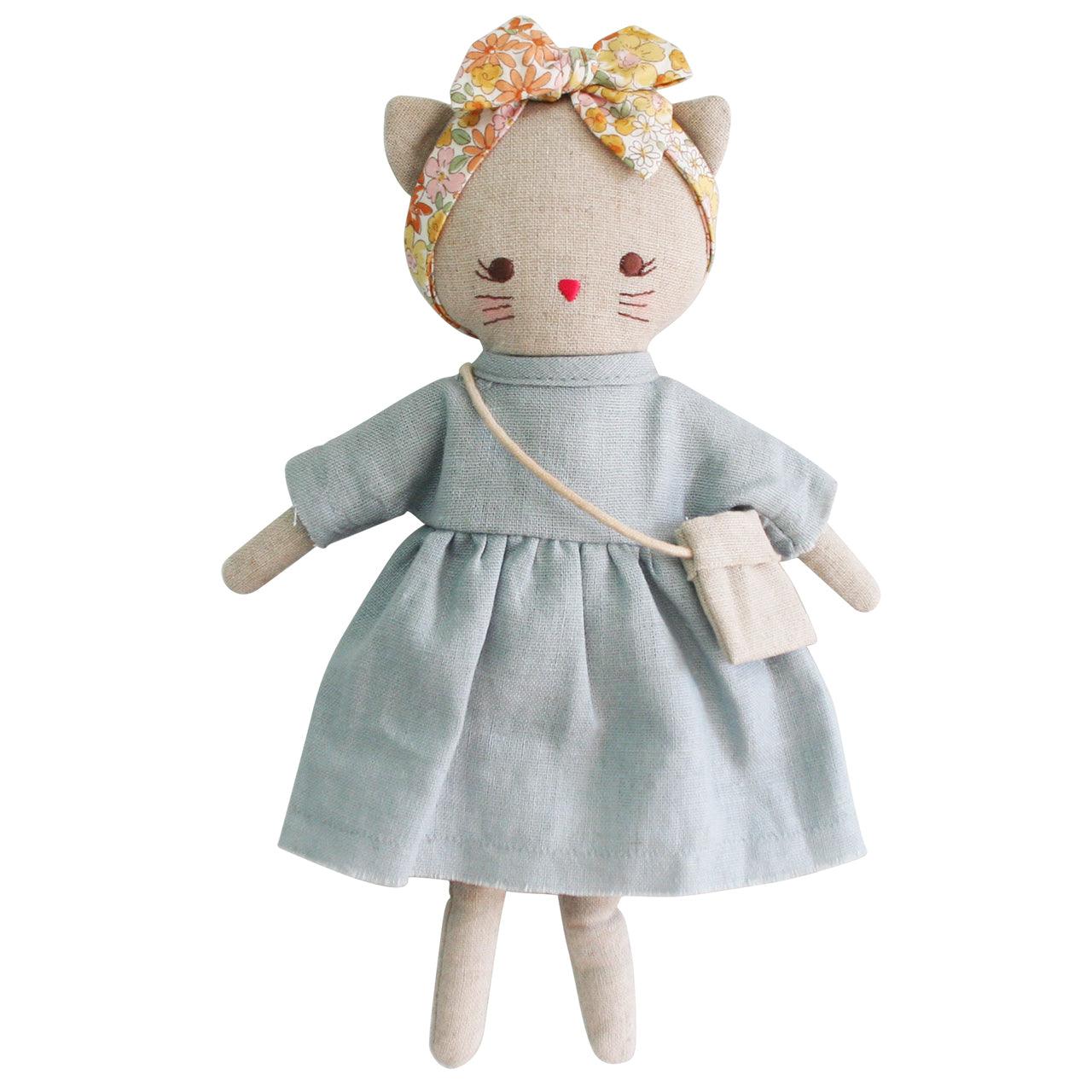 Alimrose Mini Lilly Kitty Grey Linen - Doll - Alimrose