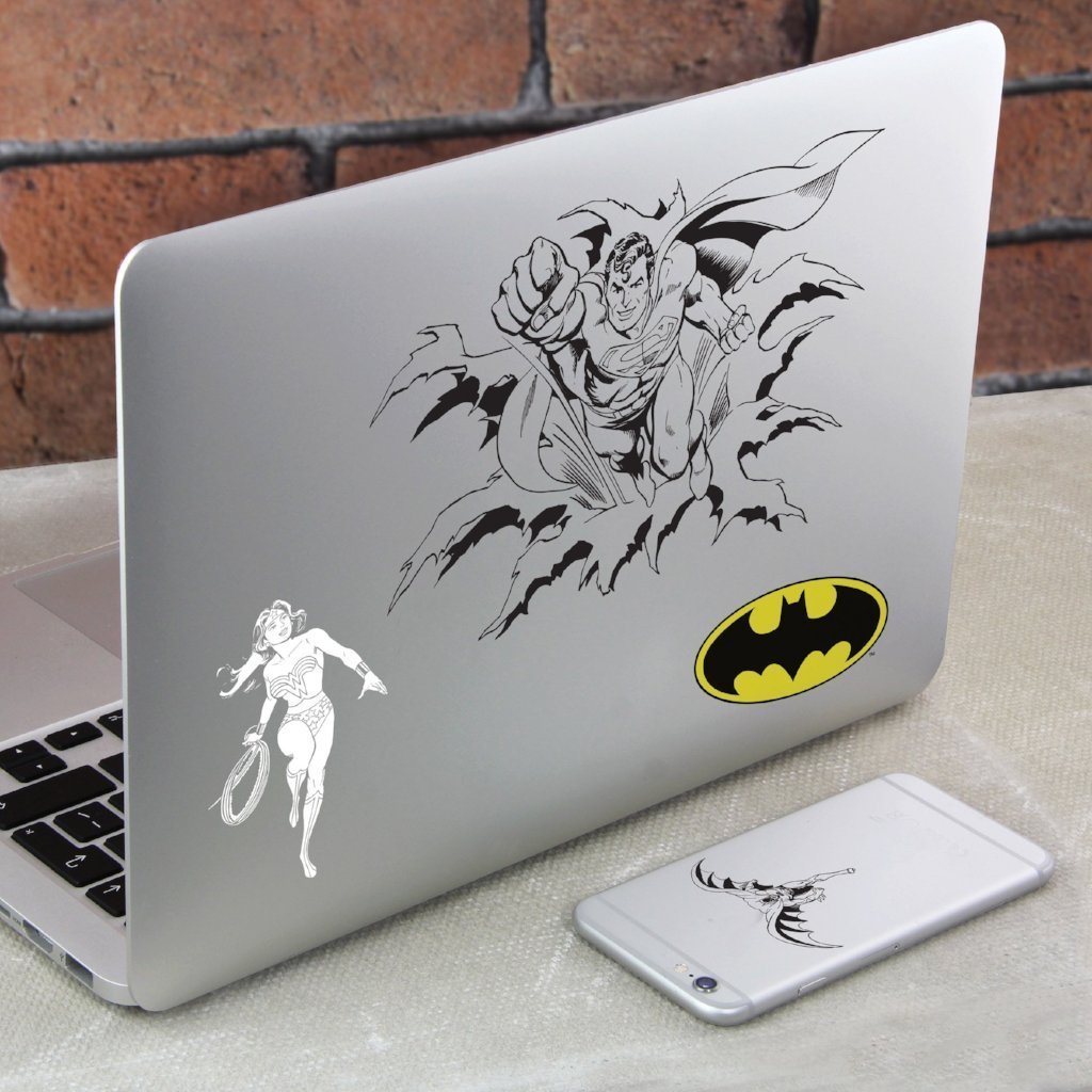 dc comics laptop stickers