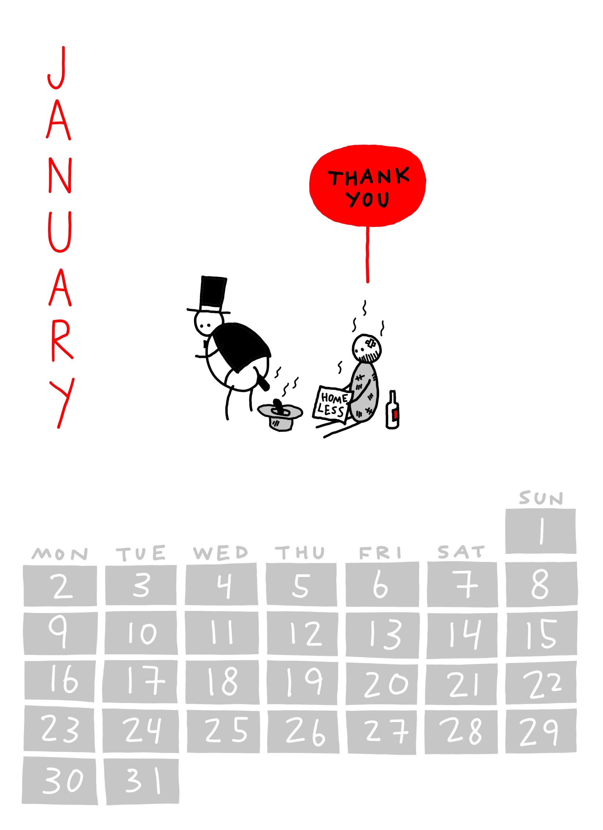 Calendar 2023 by Hugleikur Dagsson 