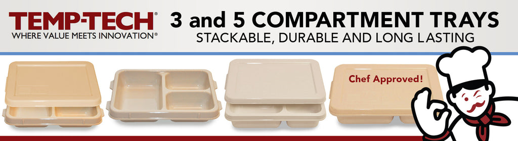 MT1 - 5 Compartment Food Tray- Polycarbonate – TEMP-TECH