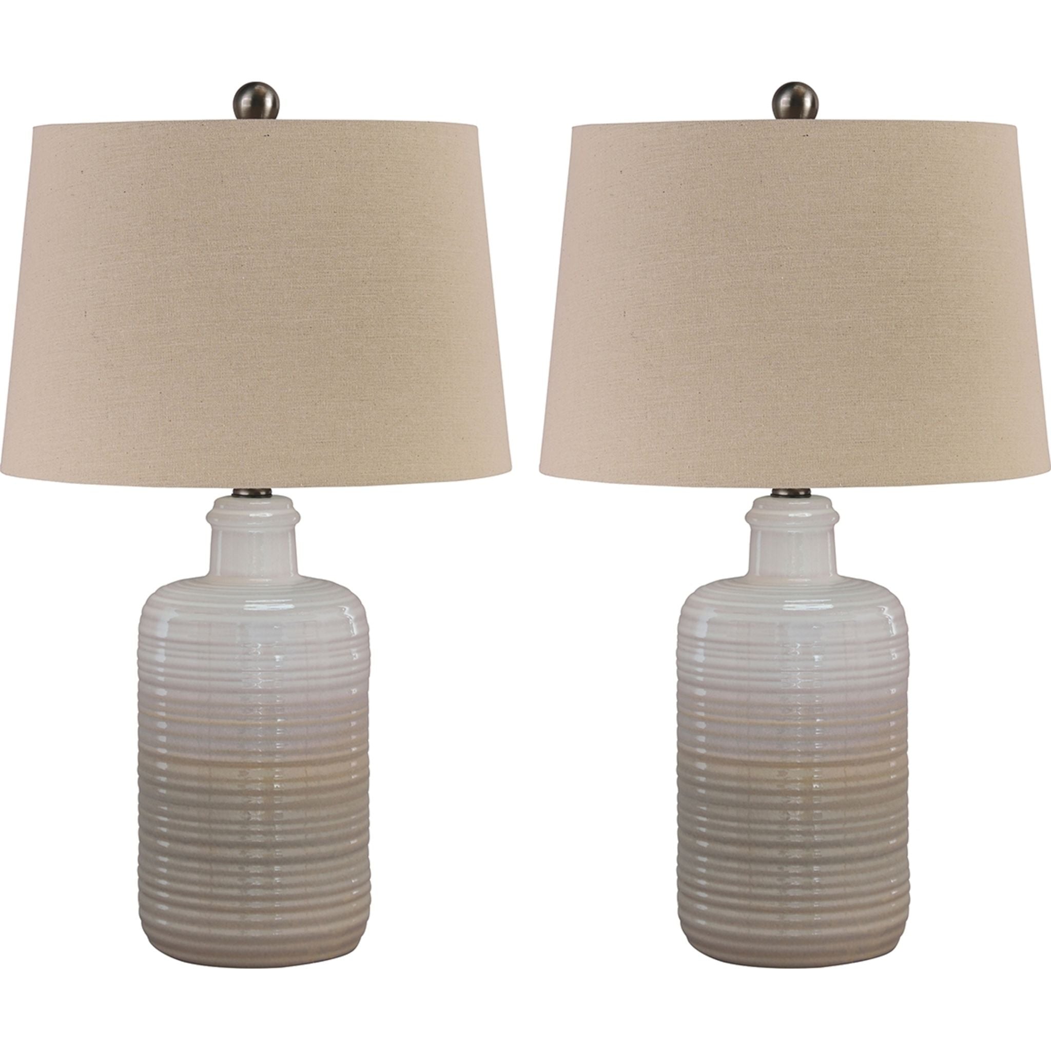 Ashley Marnina Table Lamp Pair In Taupe, Size: 24"