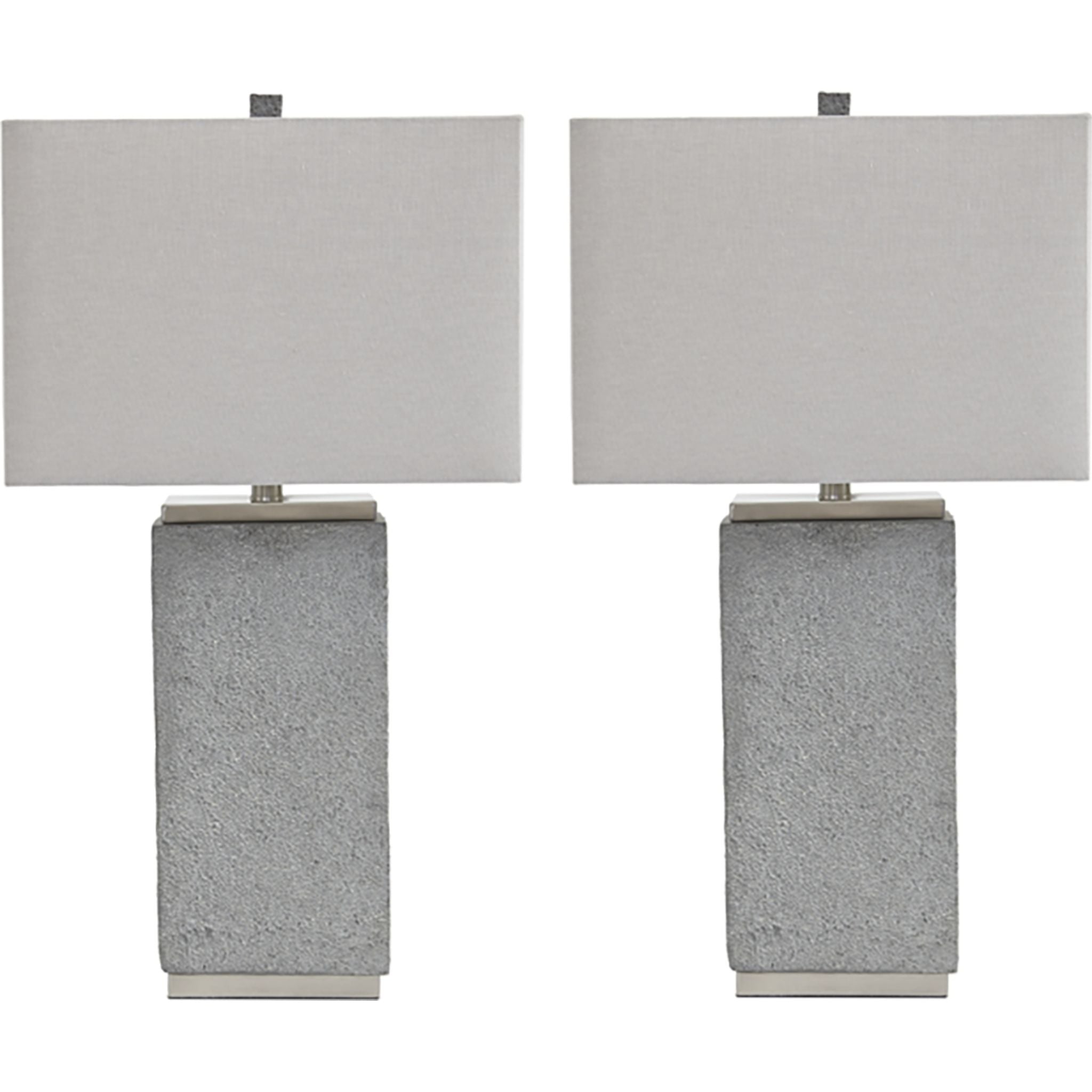 Ashley Amergin Table Lamp Pair In Gray, Size: 28"