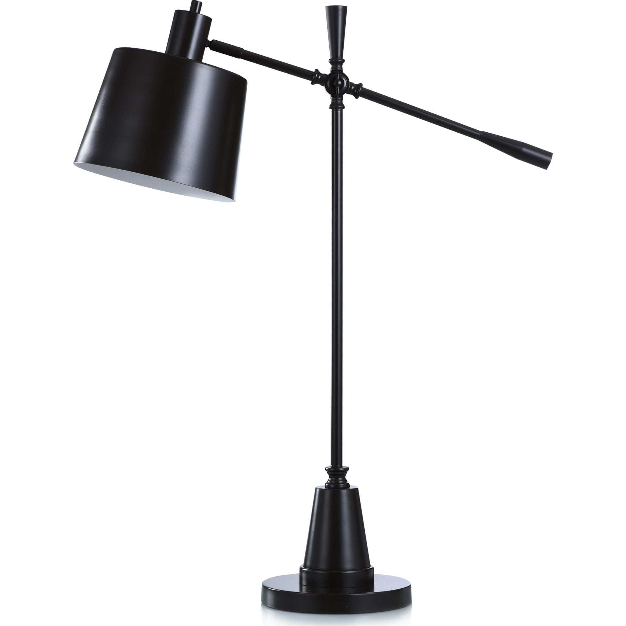 Stylecraft Home Collections Restoration Desk Lamp In Black, Size: 33"