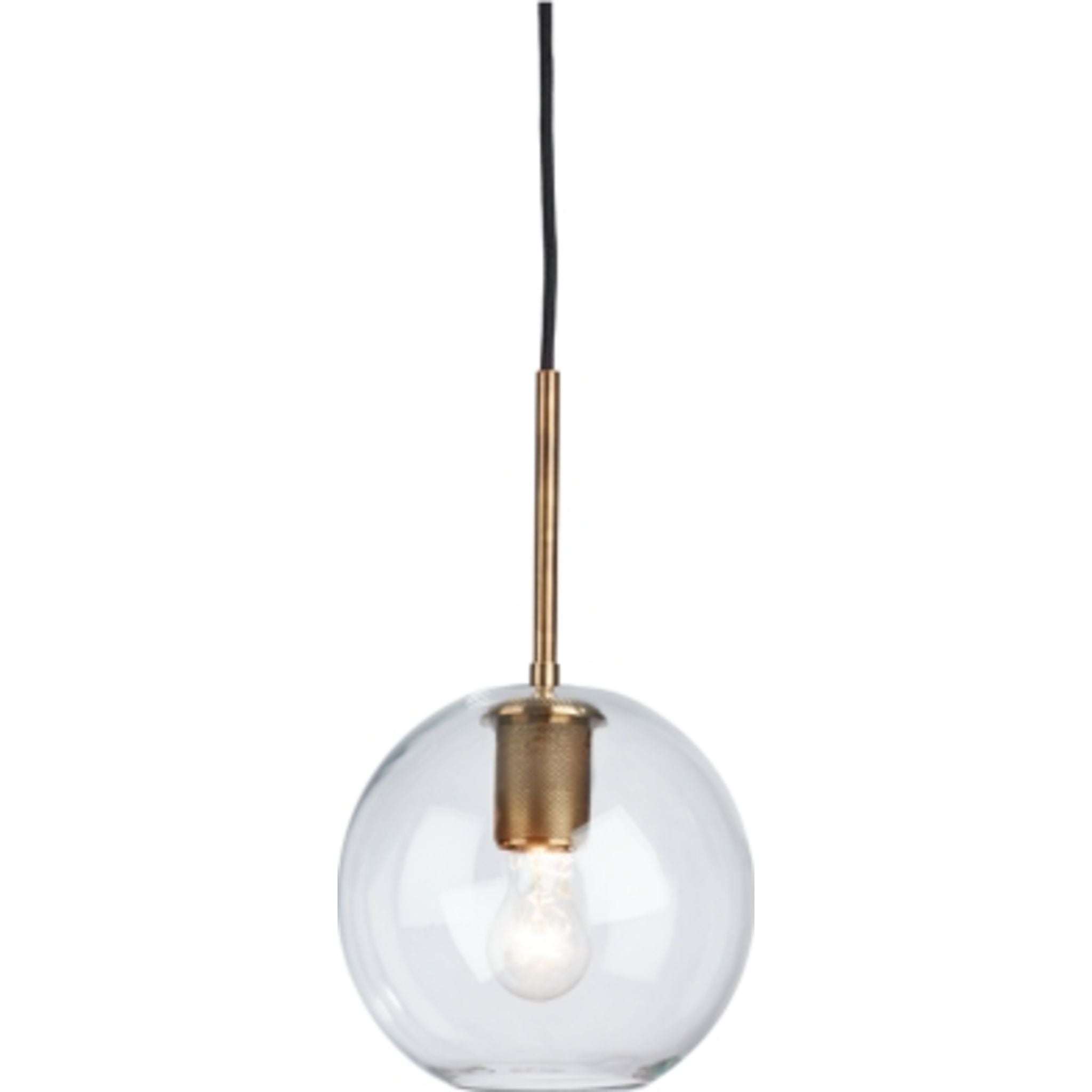 Ashley Cordunn Pendant Light In Clear/Black, Size: 15"