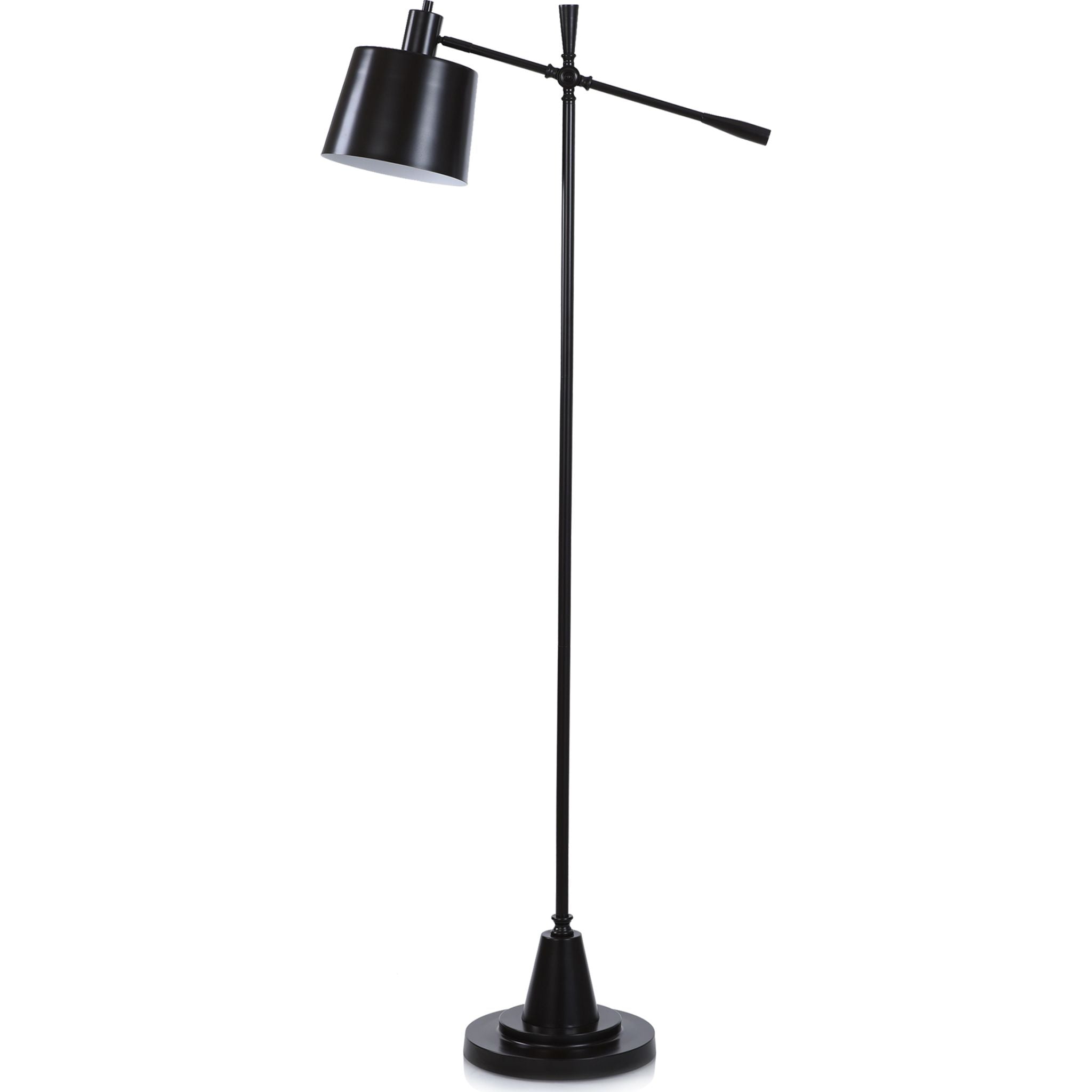 Stylecraft Home Collections Restoration Floor Lamp In Black, Size: 62"