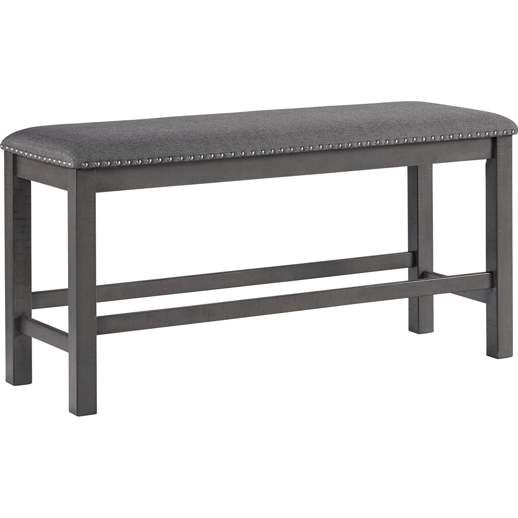 Ashley Myshanna Backless Double Bench (D629-09) In Two-Tone Gray, Size: 19"-60" H X 38" W