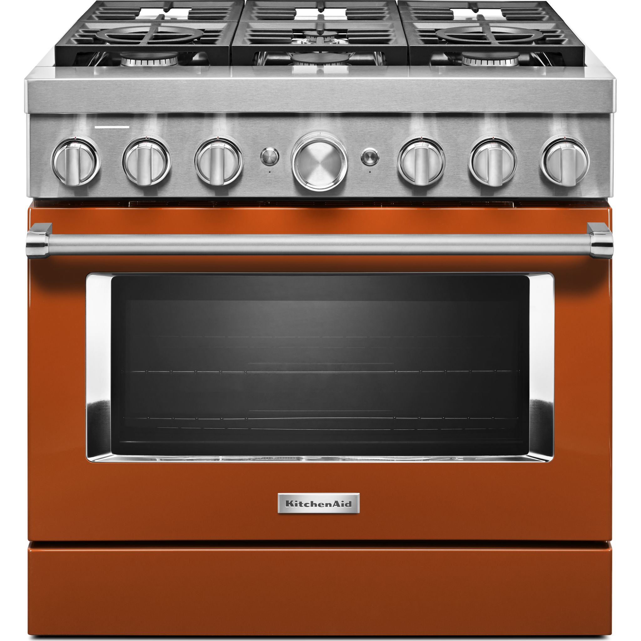 Kitchenaid Dual Fuel Range (Kfdc506jsc) In Scorched Orange, Size: 34"-38" W