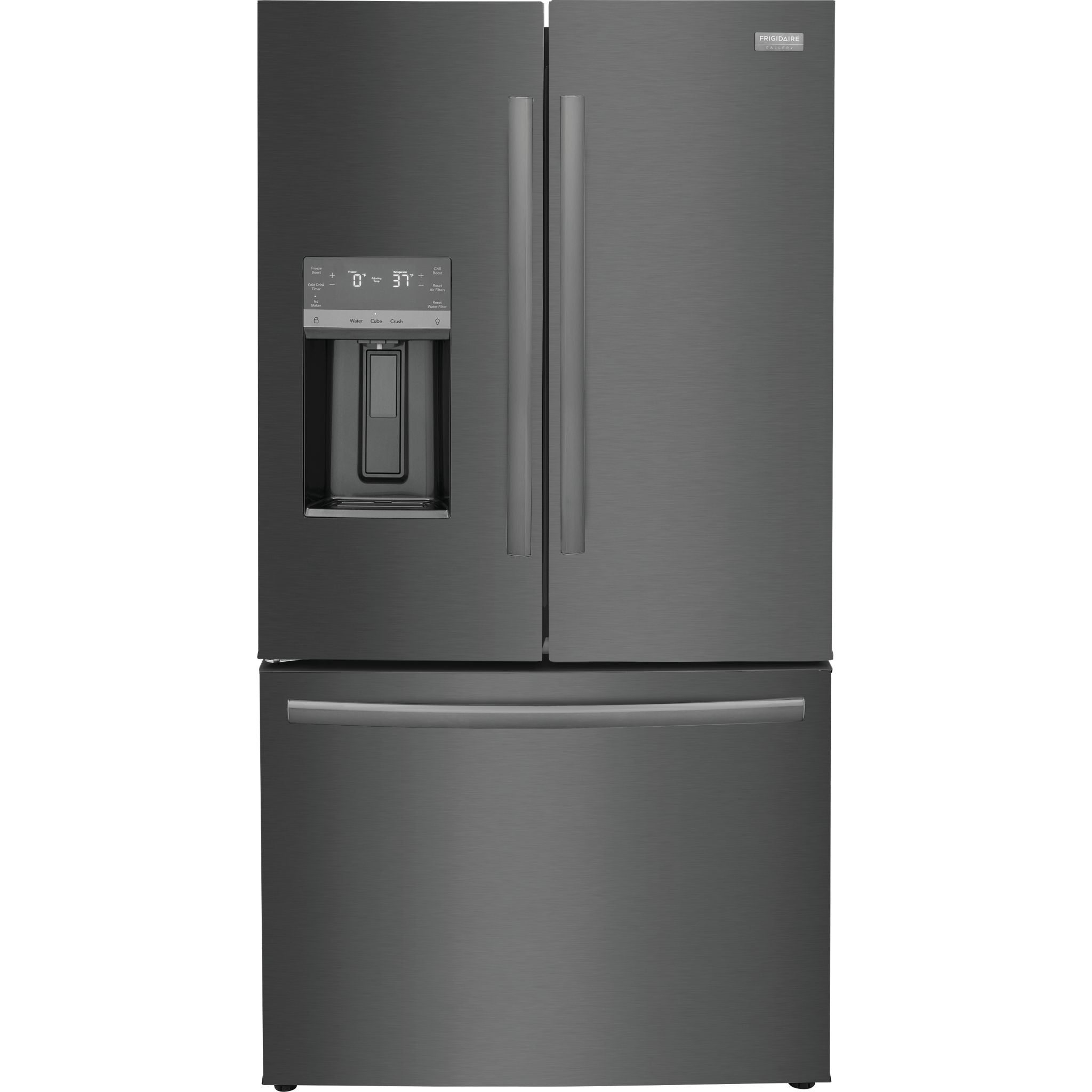 Frigidaire Gallery French Door Fridge (Grfc2353ad) In Black Stainless, Size: 70"-84" H X 34"-38" W