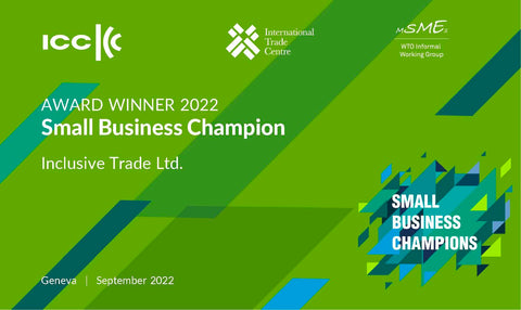 Inclusive Trade is recognised globally as small business champion by the WTO, ITC and ICC