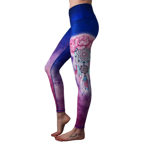 Purple Mandala Leggings, Yoga Pants, Athleisure