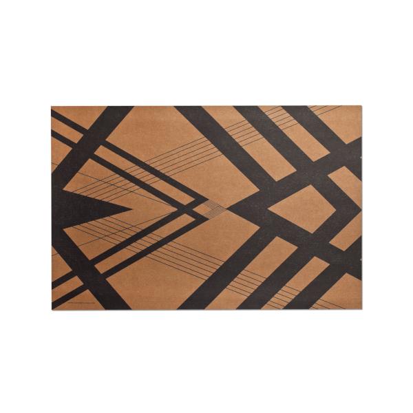 Table Mats Laminated Kraft Paper Black Set Of 6 Inclusive Trade