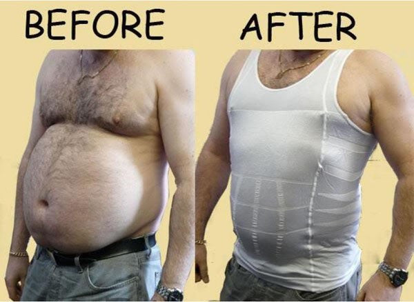 Before and After Wearing The Shaper