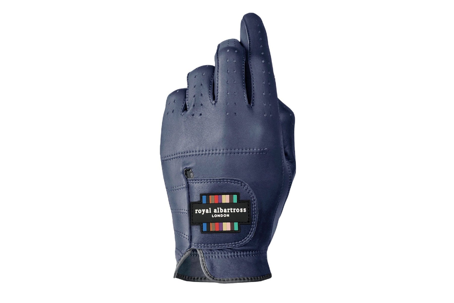 mens navy leather gloves