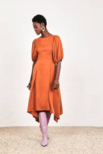 Load image into Gallery viewer, The Leone Dress in Rust
