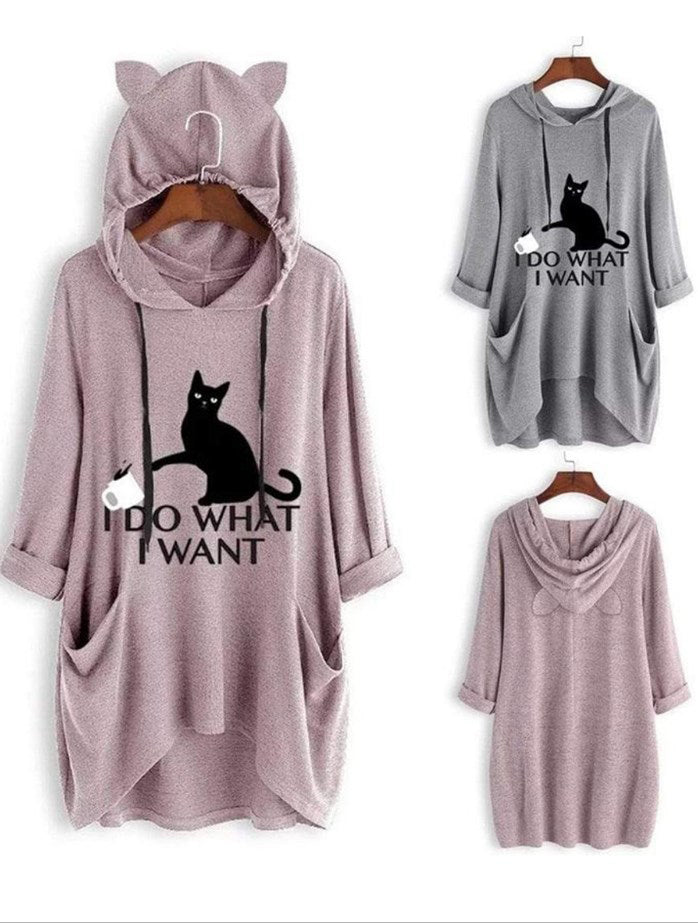 oversized cat hoodie