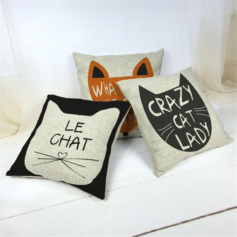 Decorative Home Cat Couch Cushion Pillow Covers Cases Thepurrshop