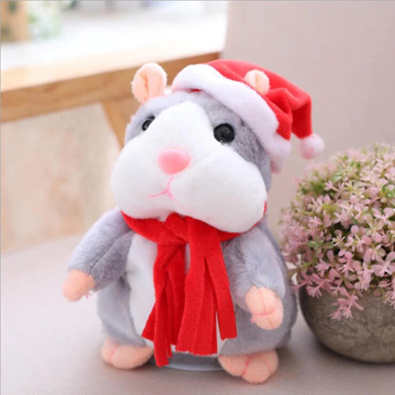 cute repeating talking plush hamster