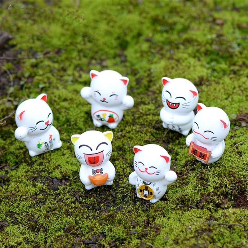  Miniature  Lucky Feng  Shui Cats  6 Pieces ThePurrShop