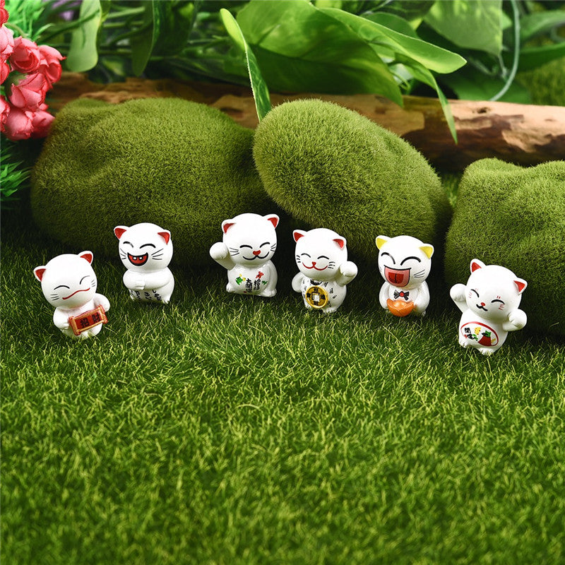  Miniature  Lucky Feng  Shui Cats  6 Pieces ThePurrShop
