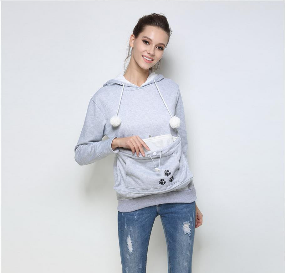 hoodie with cat pouch